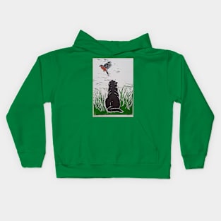 Nils and the bullfinch Kids Hoodie